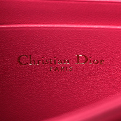 Christian Dior Lambskin Cannage Mini My Dior Top Handle Clutch Dark Pink 6 of 11