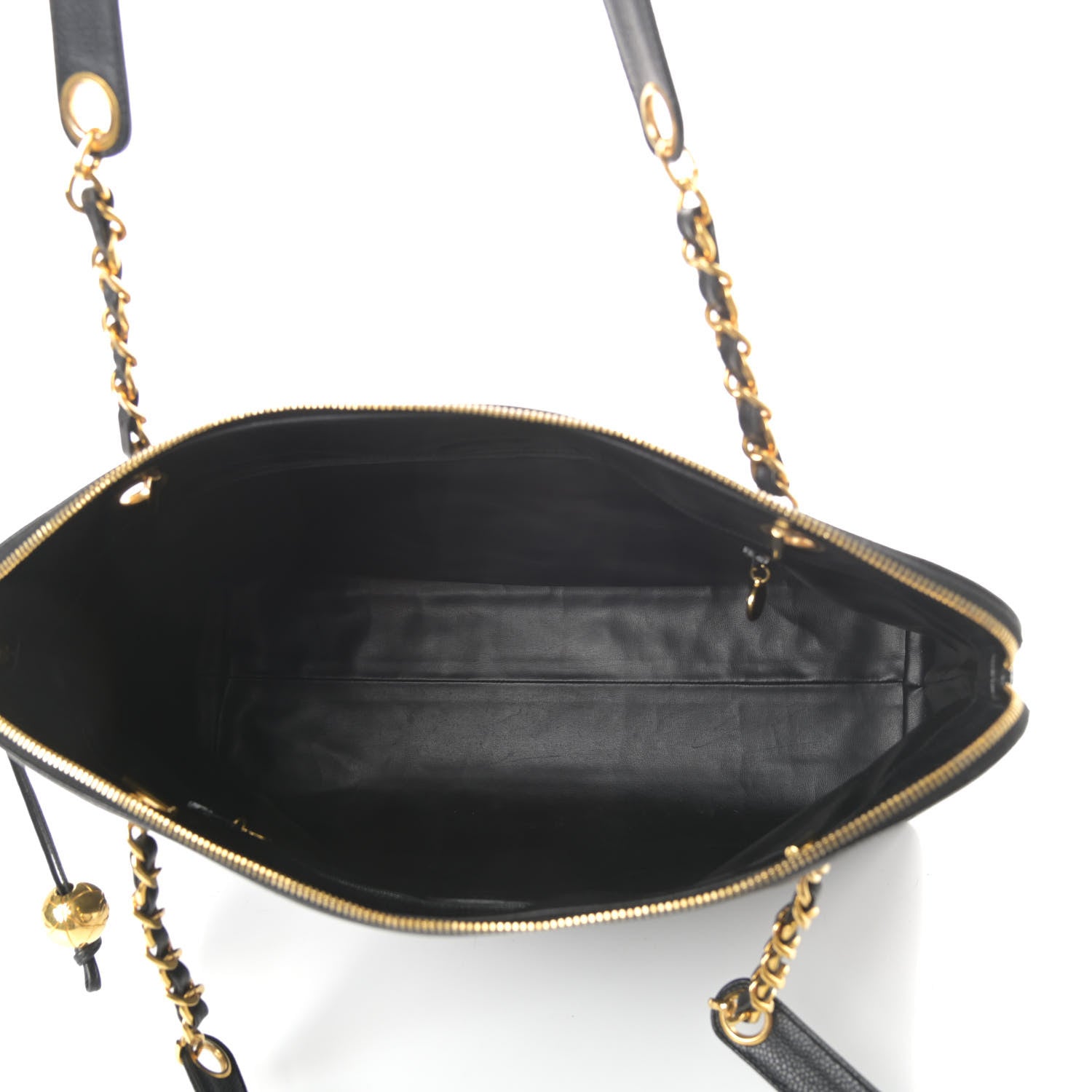 Chanel Caviar Large CC Shoulder Bag Black 5 of 9