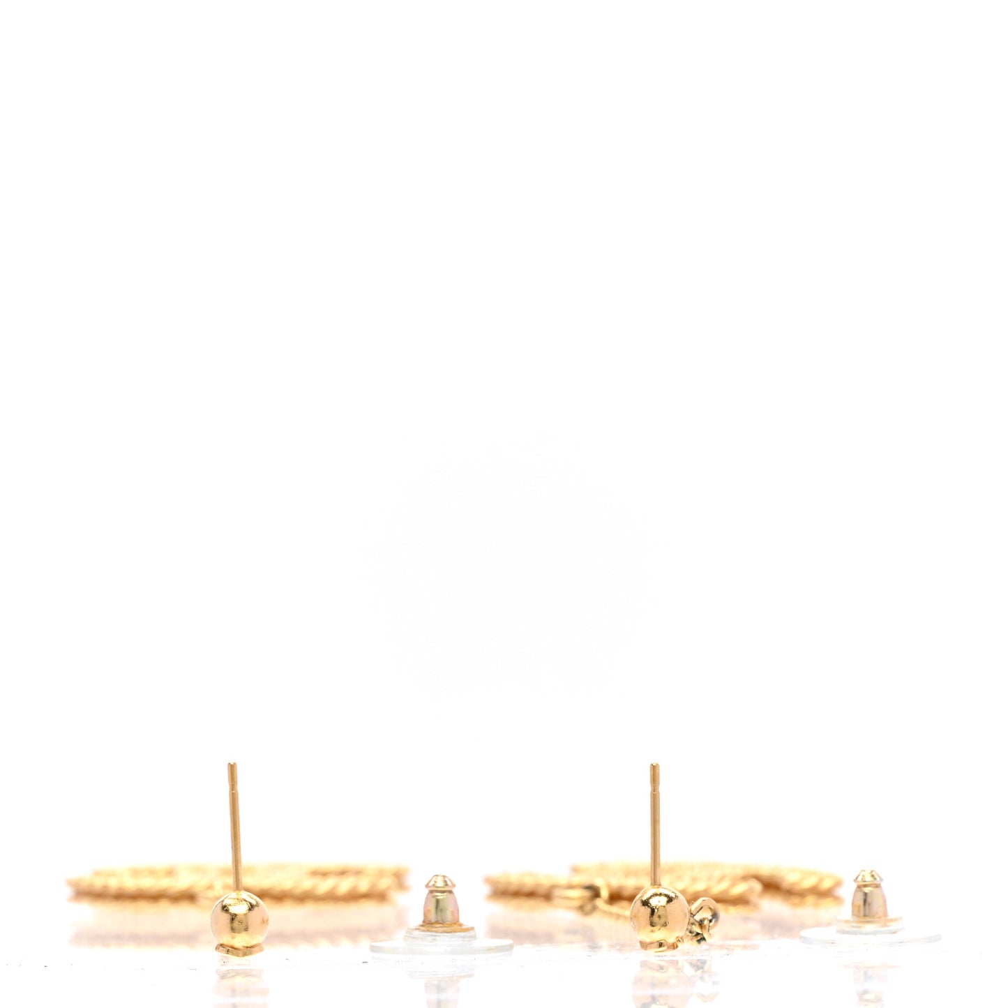 CC Drop Earrings Matte Gold