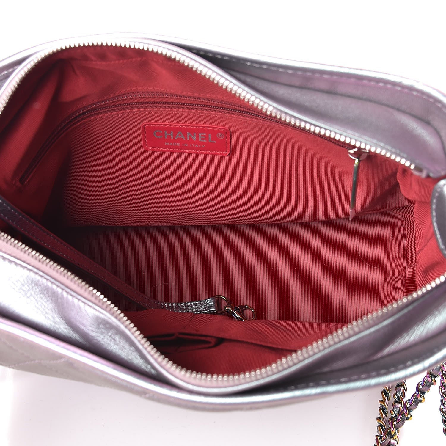 Chanel Iridescent Lambskin Calfskin Quilted Medium Gabrielle Hobo Light Purple 5 of 11