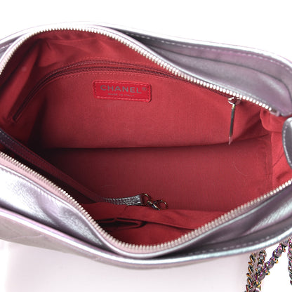 Chanel Iridescent Lambskin Calfskin Quilted Medium Gabrielle Hobo Light Purple 5 of 11