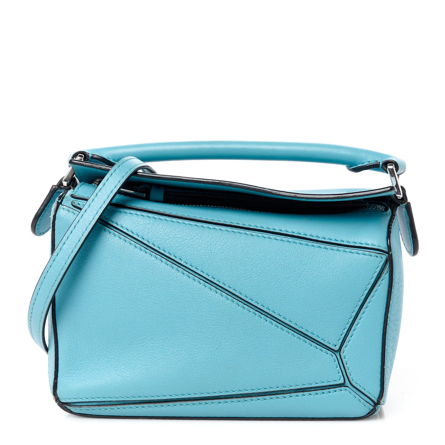 Calfskin Mini Puzzle Bag Cyan