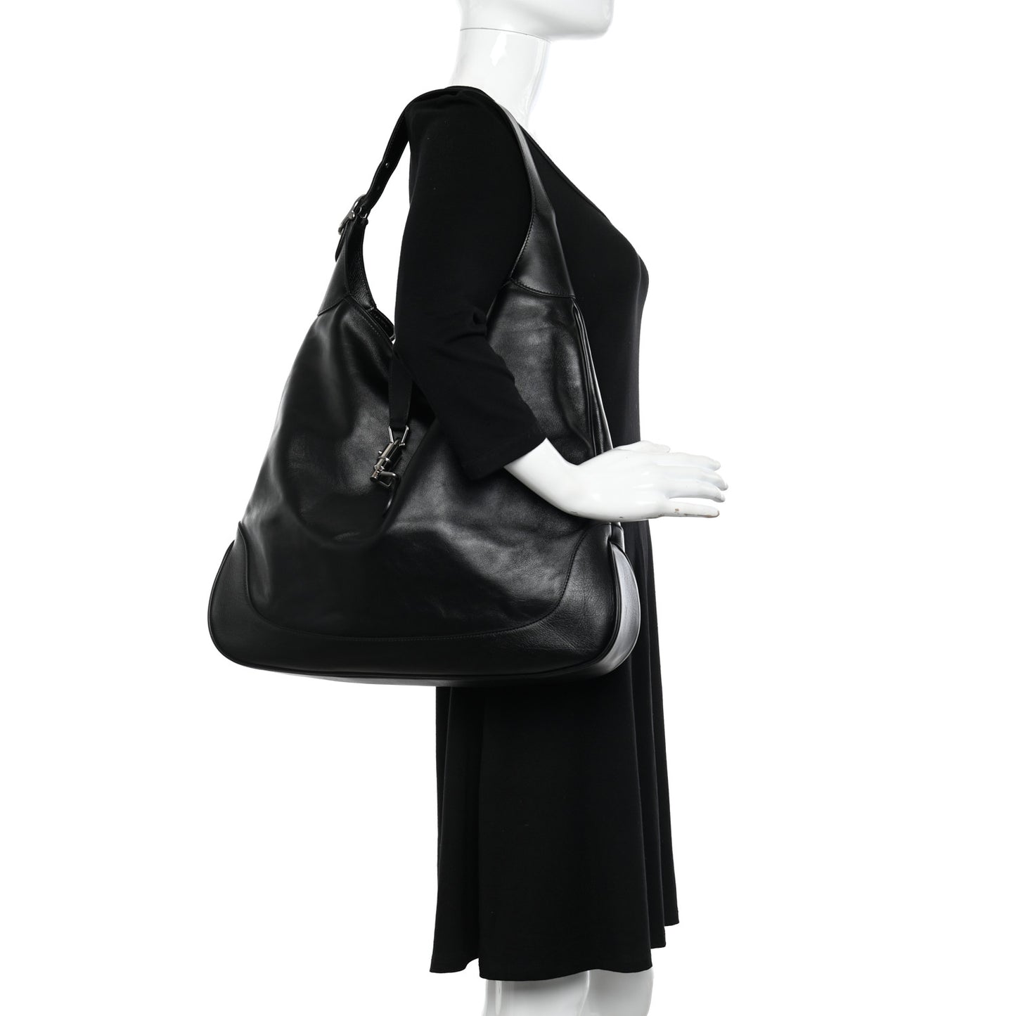 Calfskin Large Jackie 1961 Shoulder Bag Black Black