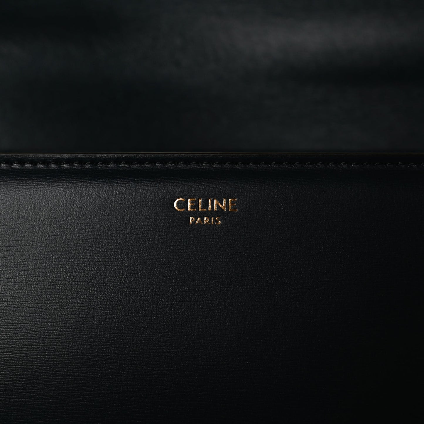 Shiny Calfskin Medium Triomphe Navy Blue