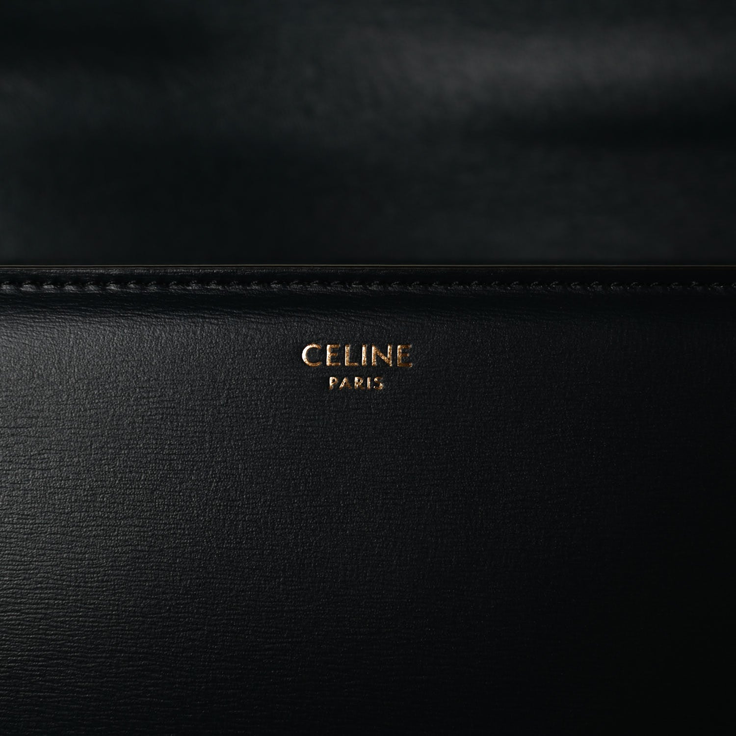 Celine Shiny Calfskin Medium Triomphe Navy Blue 5 of 14