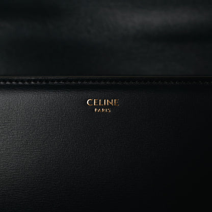 Celine Shiny Calfskin Medium Triomphe Navy Blue 5 of 14