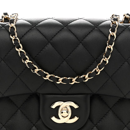 Chanel Lambskin Quilted Enamel Mini Pearl Crush Flap Black 8 of 11
