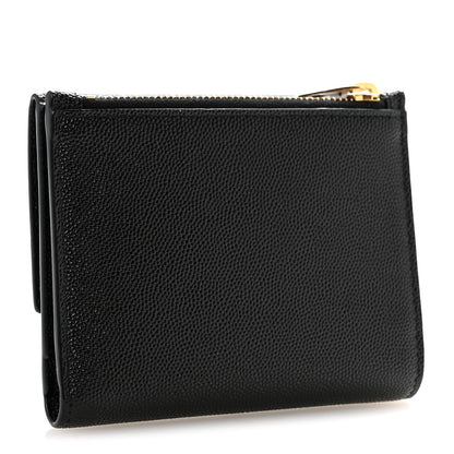 Saint Laurent Grain De Poudre Monogram Bi-Fold Wallet Black 3 of 10