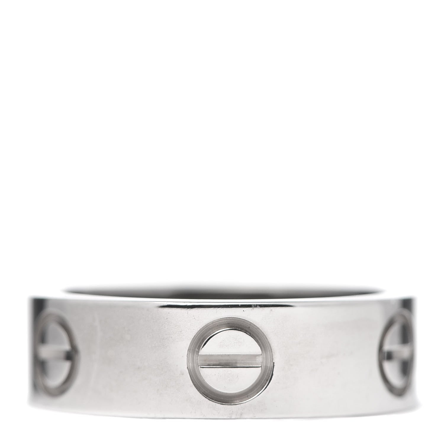 Cartier 18K White Gold 5.5mm LOVE Ring 50 5.25 1 of 5