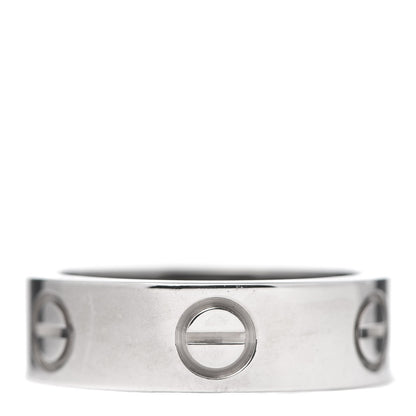 Cartier 18K White Gold 5.5mm LOVE Ring 50 5.25 1 of 5