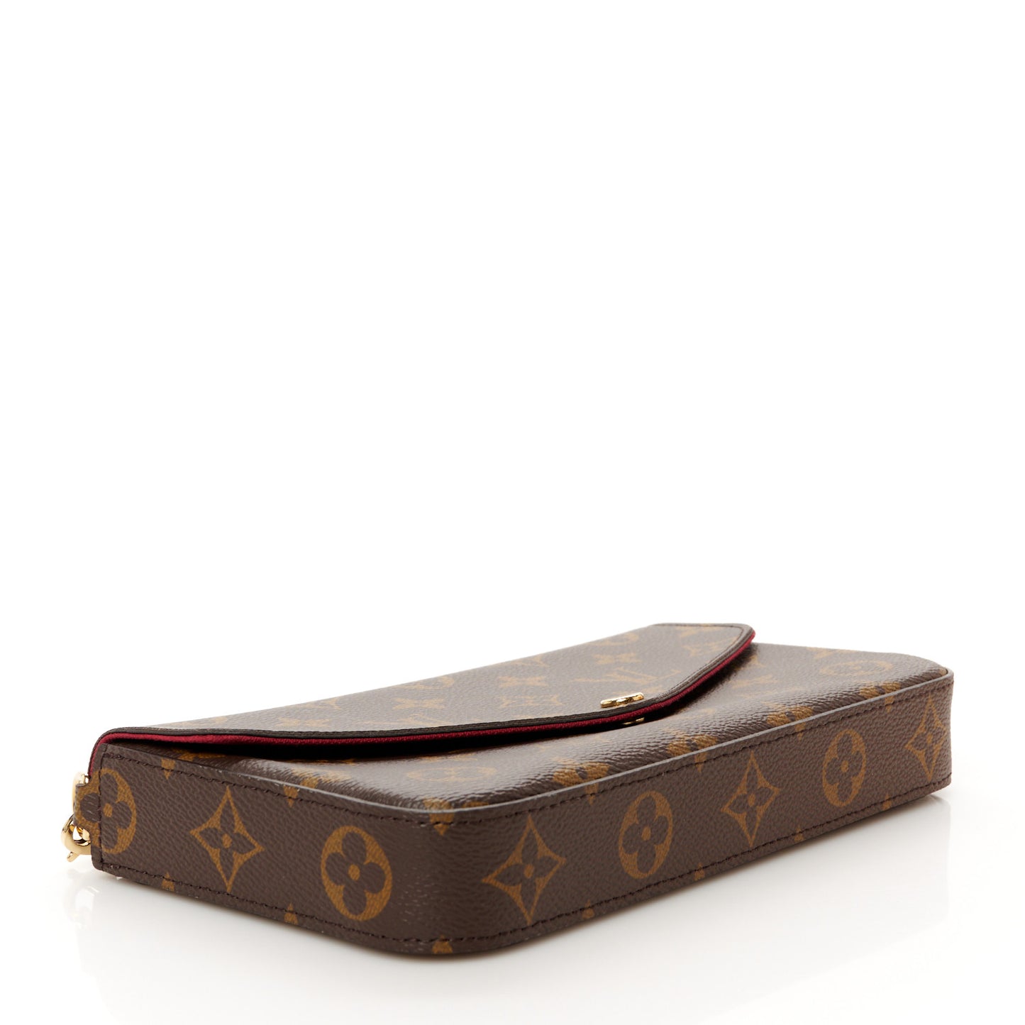 Monogram Pochette Felicie Chain Wallet Fuchsia