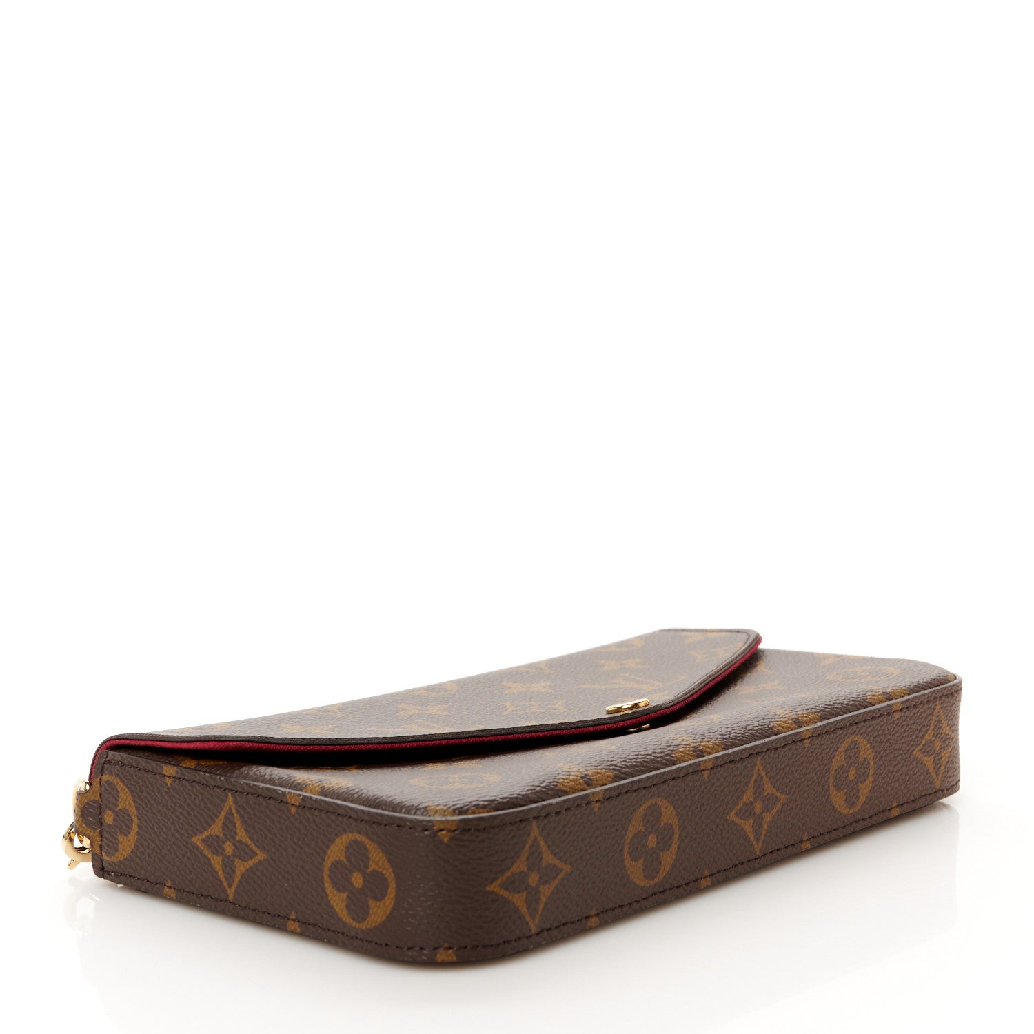 Louis Vuitton Monogram Pochette Felicie Chain Wallet Fuchsia 4 of 13
