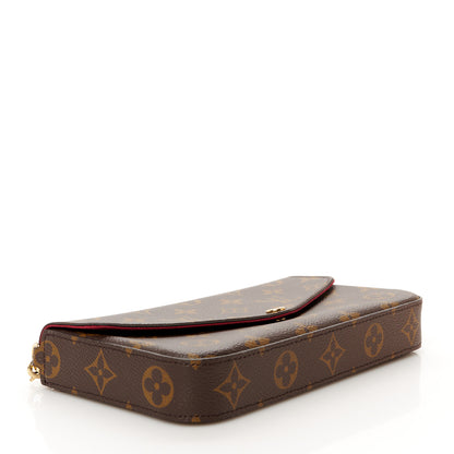 Louis Vuitton Monogram Pochette Felicie Chain Wallet Fuchsia 4 of 13
