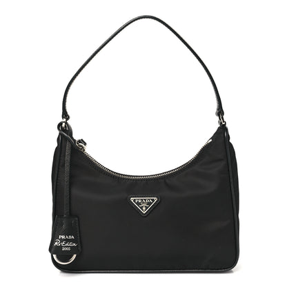 Prada Tessuto Nylon Saffiano Mini Re-Edition 2005 Bag Black 1 of 11
