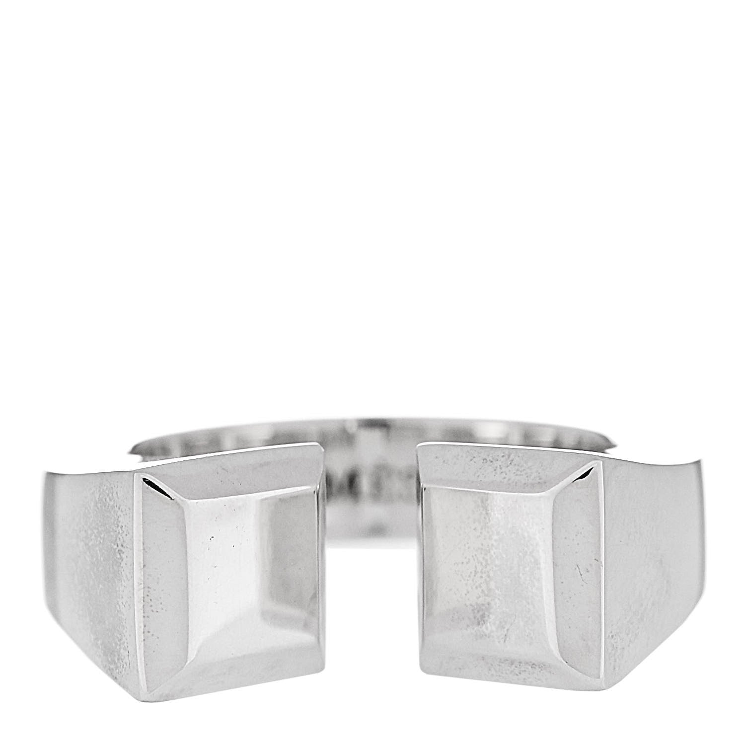 Hermes Sterling Silver Large Clou de Forge Ring 52 6 1 of 6