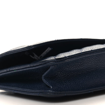 Chanel Caviar Quilted Wallet on Chain WOC Navy Blue 10 of 14