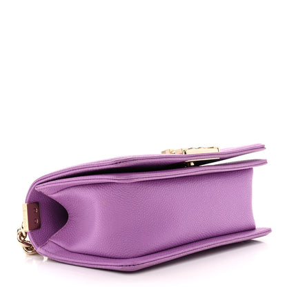 Chanel Caviar Quilted Small Boy Flap Purple 4 of 11