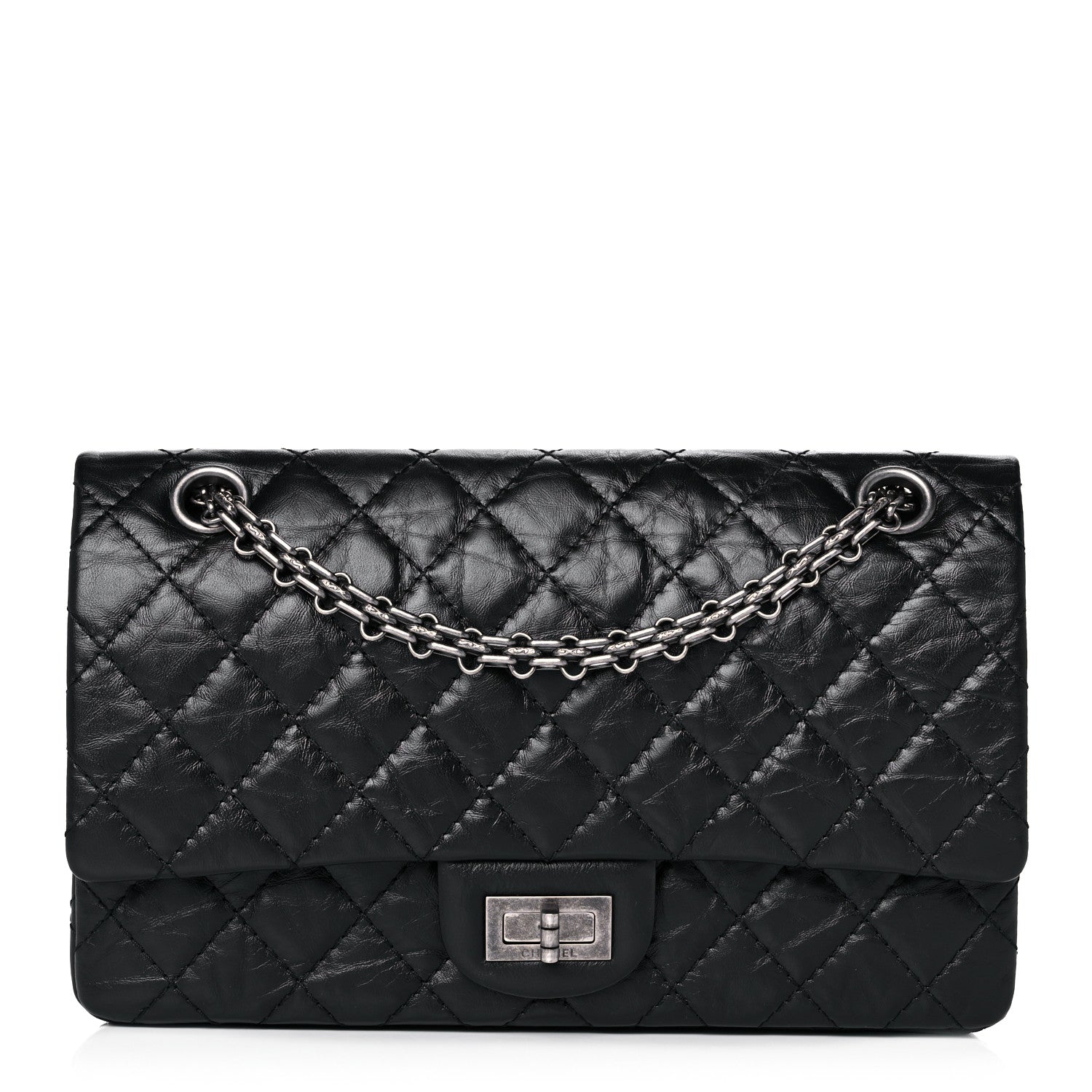 Chanel Aged Calfskin Quilted 2.55 Reissue 225 Flap Black 1 of 15