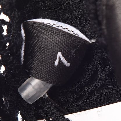 Chanel Lambskin Lace Fingerless Gloves 7 Black 4 of 6