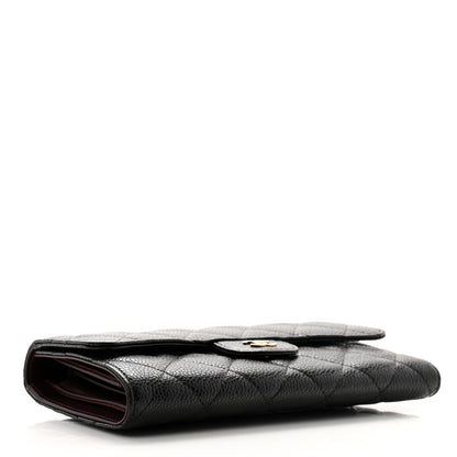 Chanel Caviar Quilted Large Flap Wallet Black 4 of 10