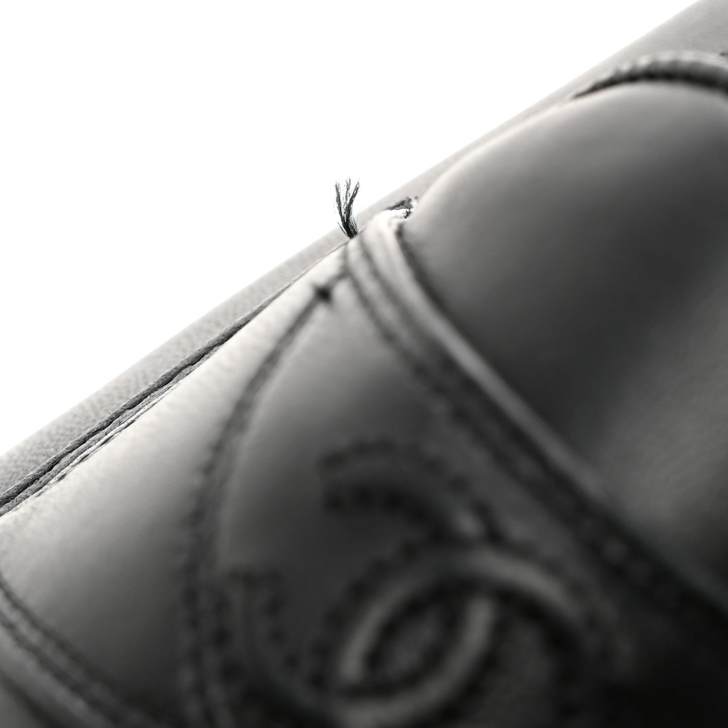 Calfskin Mens Stitched CC Loafers 42 Black