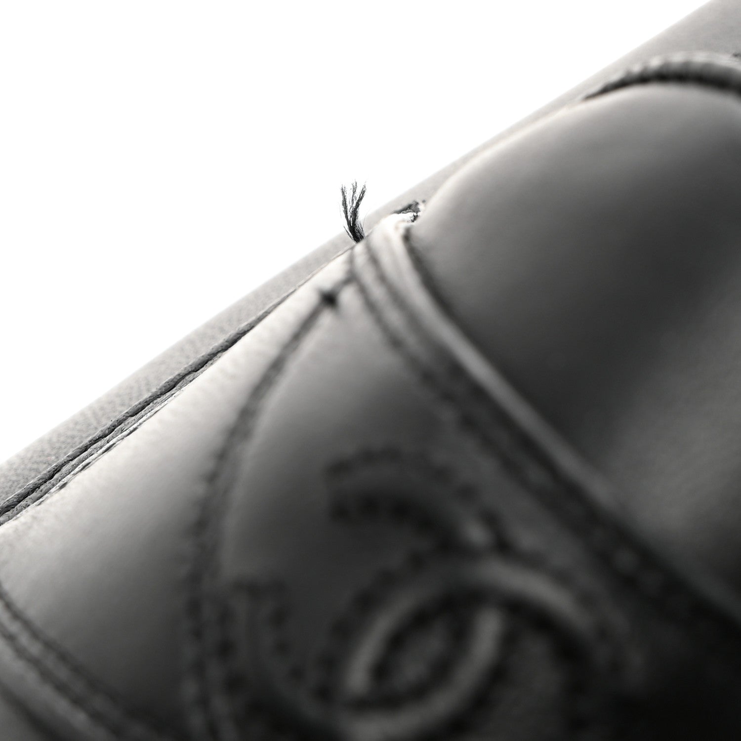 Chanel Calfskin Mens Stitched CC Loafers 42 Black 10 of 14
