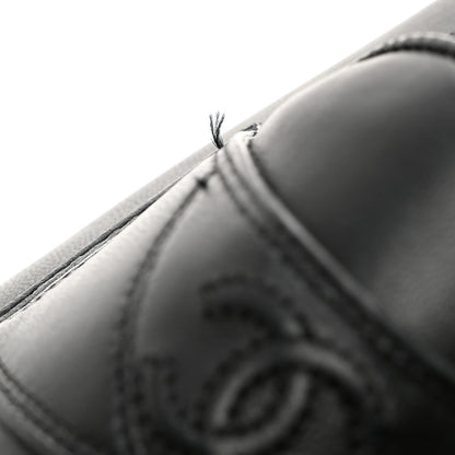Chanel Calfskin Mens Stitched CC Loafers 42 Black 10 of 14