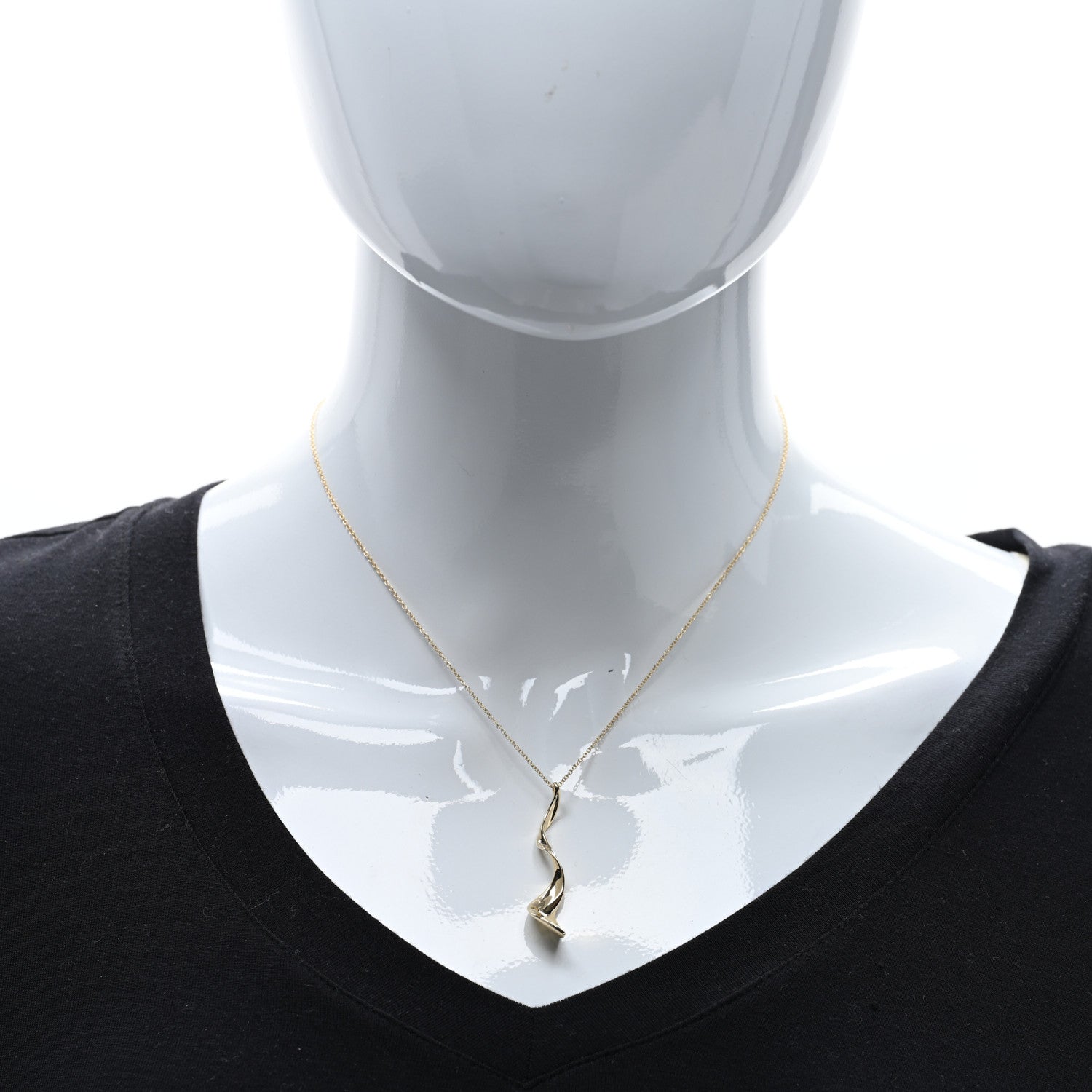 Tiffany 18K Yellow Gold Frank Gehry Large Orchid Pendant Necklace 3 of 4