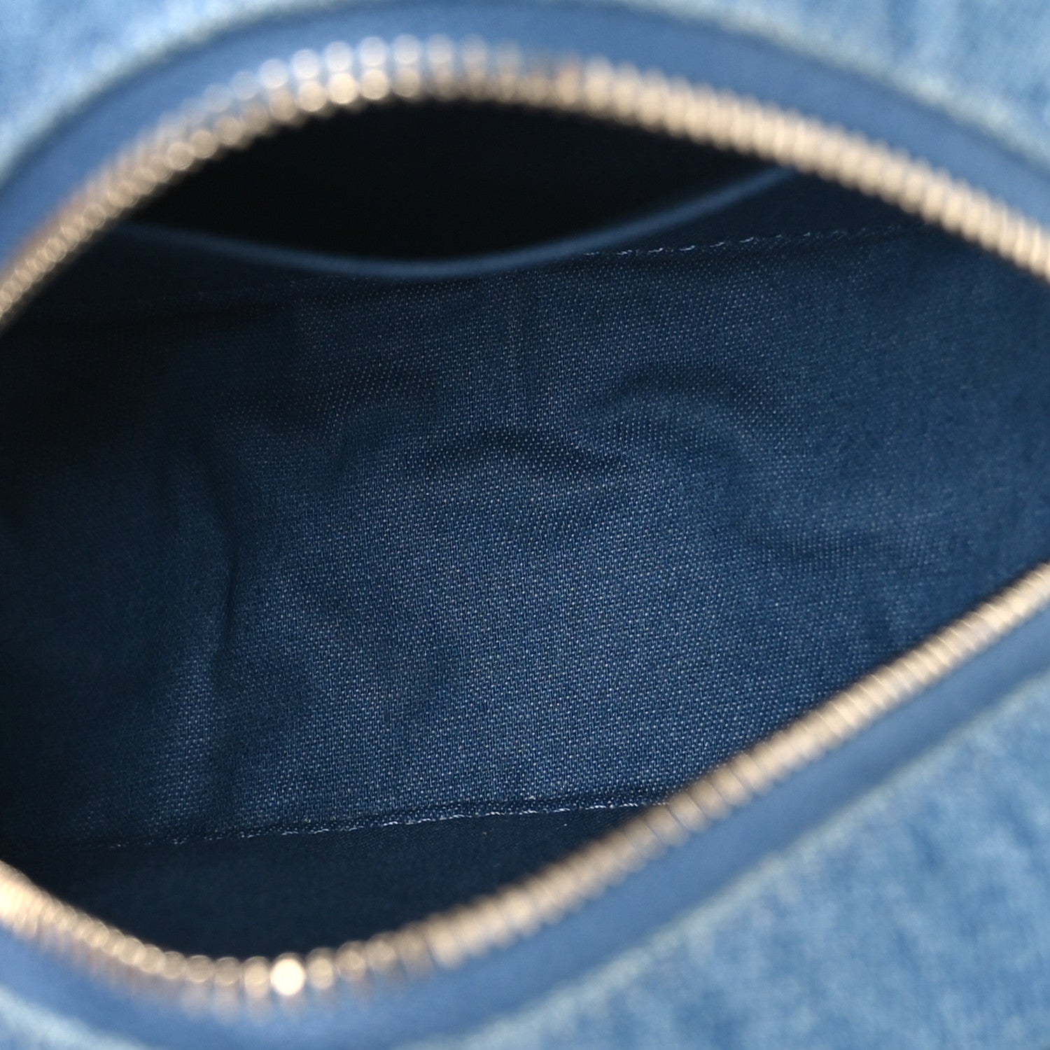 Chanel Denim Quilted Round Pearl Crush Clutch With Chain Blue 5 of 11