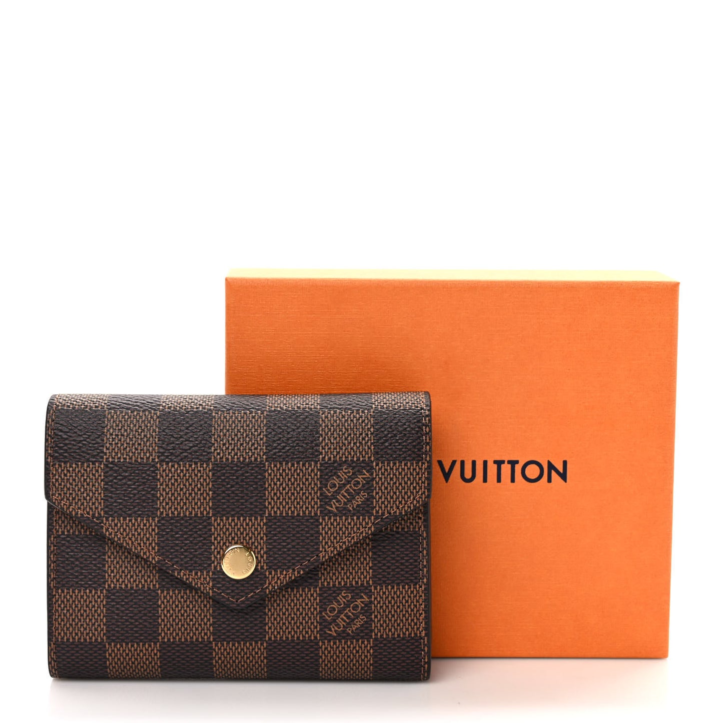 Damier Ebene Victorine Wallet Cherry