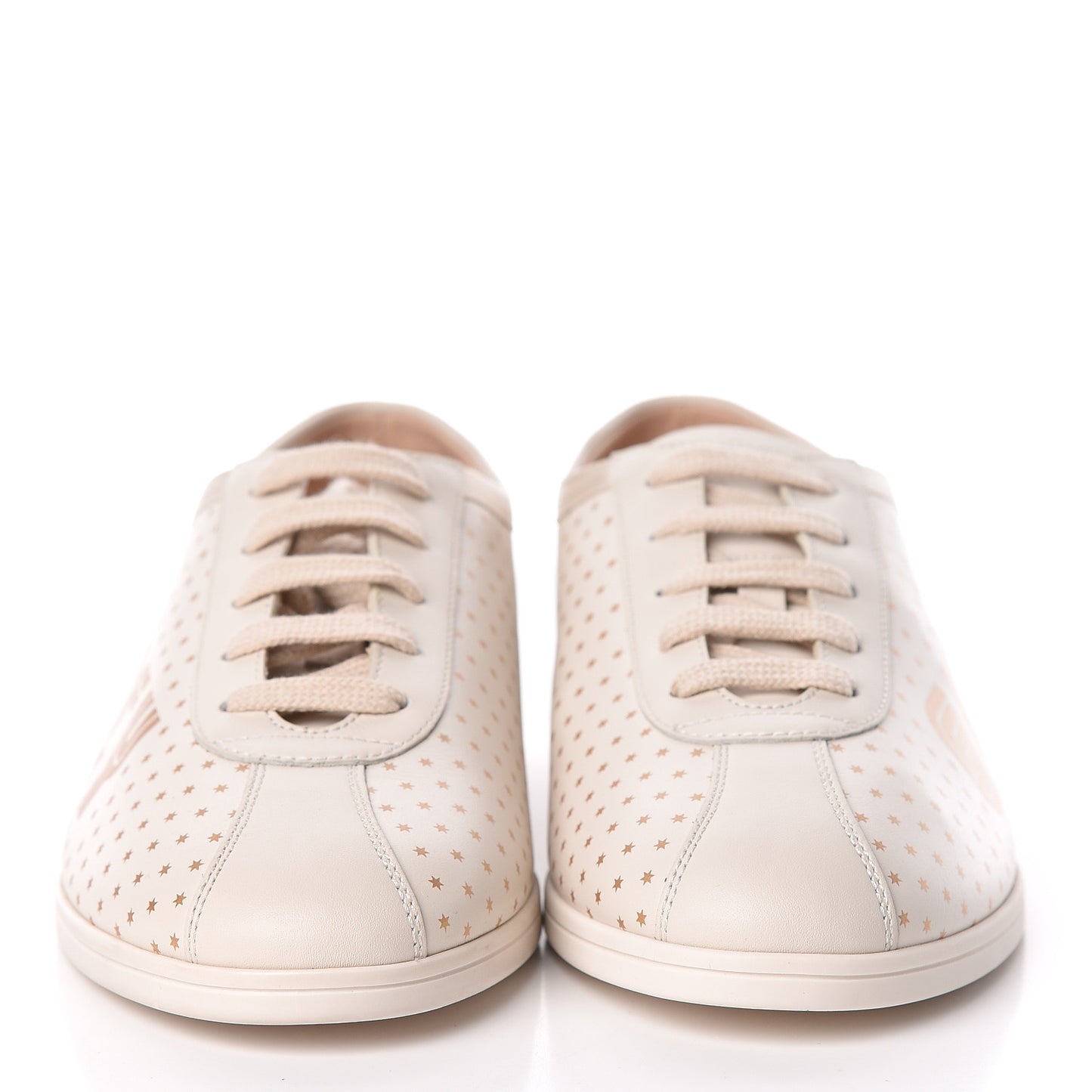 X SEGA Calfskin GUCCY Stars Womens Falacer Sneakers 39 White