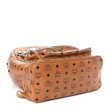 MCM Visetos Studded Medium Stark M Backpack Cognac 4 of 8