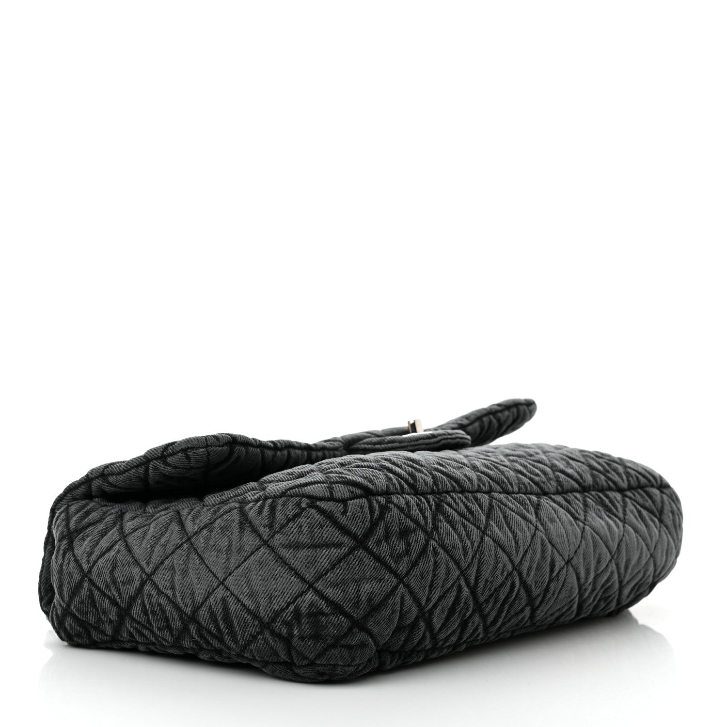 Chanel Denim Quilted Denimpression Flap Grey Black 4 of 11