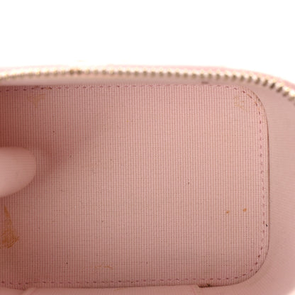 Chanel Lambskin Quilted Mini Vanity Case With Pearl Chain Light Pink 5 of 10