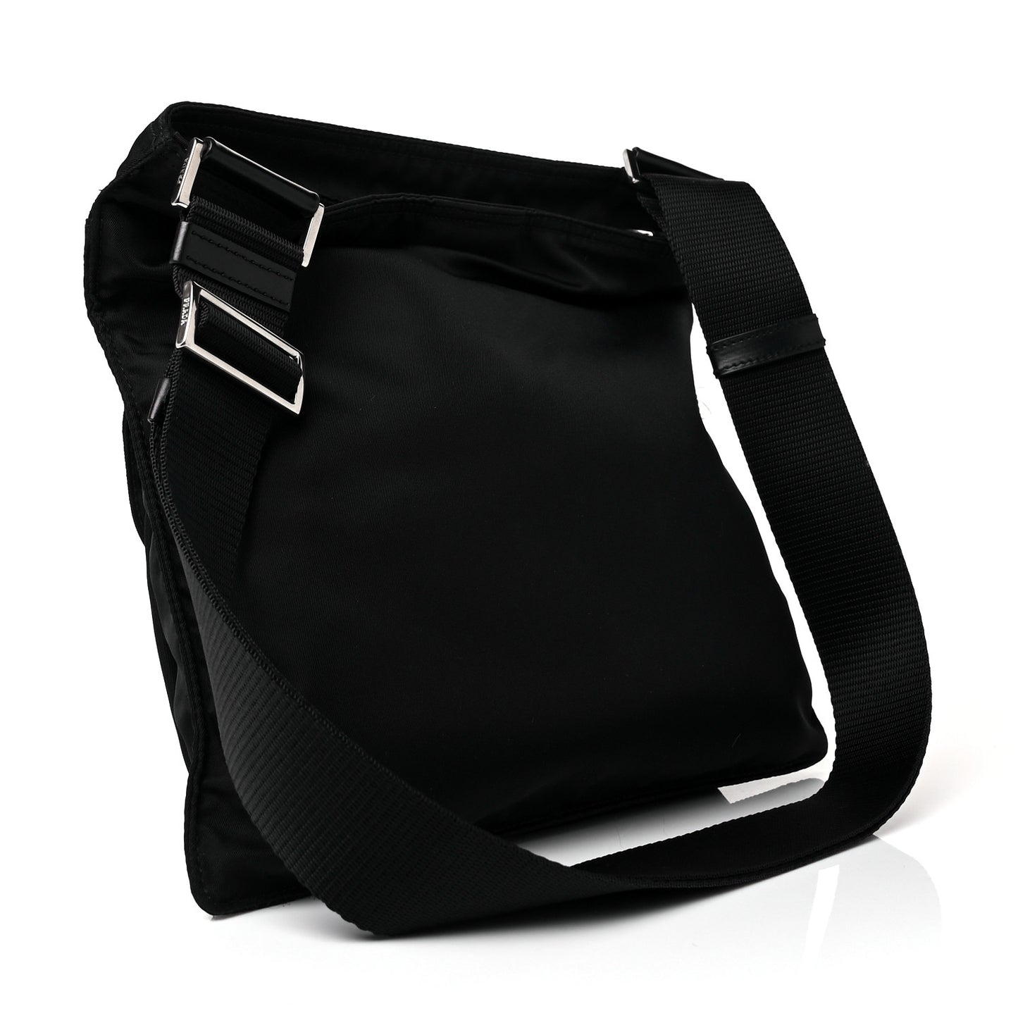 Nylon Vela Messenger Bag Black