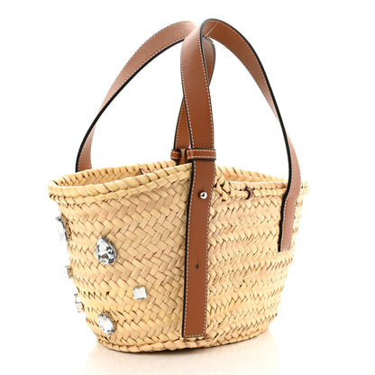 Loewe Raffia Small Stones Basket Tote Bag Natural Tan 3 of 9