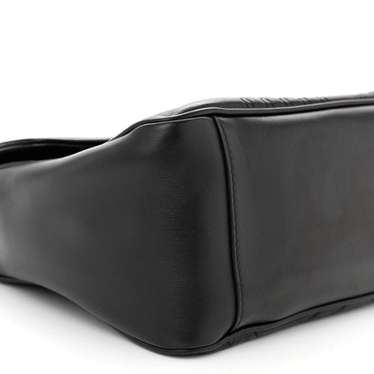 Gucci Calfskin Matelasse Small GG Marmont Top Handle Shoulder Bag Black 9 of 10