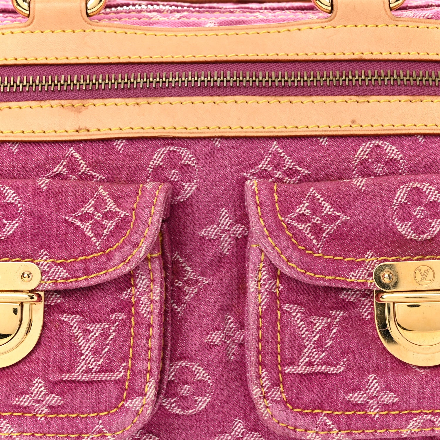 Louis Vuitton Monogram Denim Neo Speedy Fuchsia 8 of 10