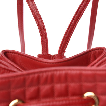 Celine Calfskin Quilted Small C Backpack Red 9 of 14