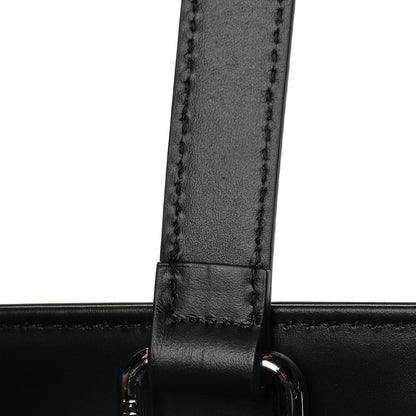 Fendi Canvas Vitello King Logo Embroidered East West Shopper Tote Sand Black 16 of 17