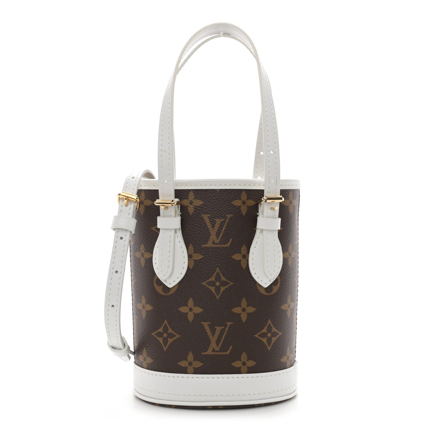 Louis Vuitton Monogram LV Match Nano Bucket Bag White 1 of 10