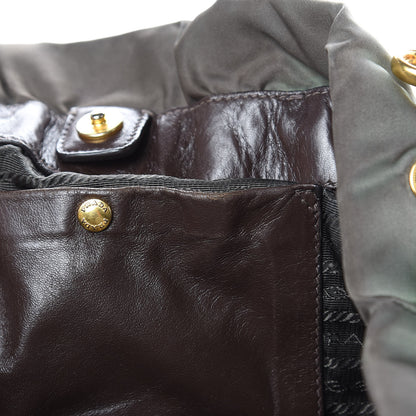 Prada Tessuto Nylon Logo Tote Green 8 of 19