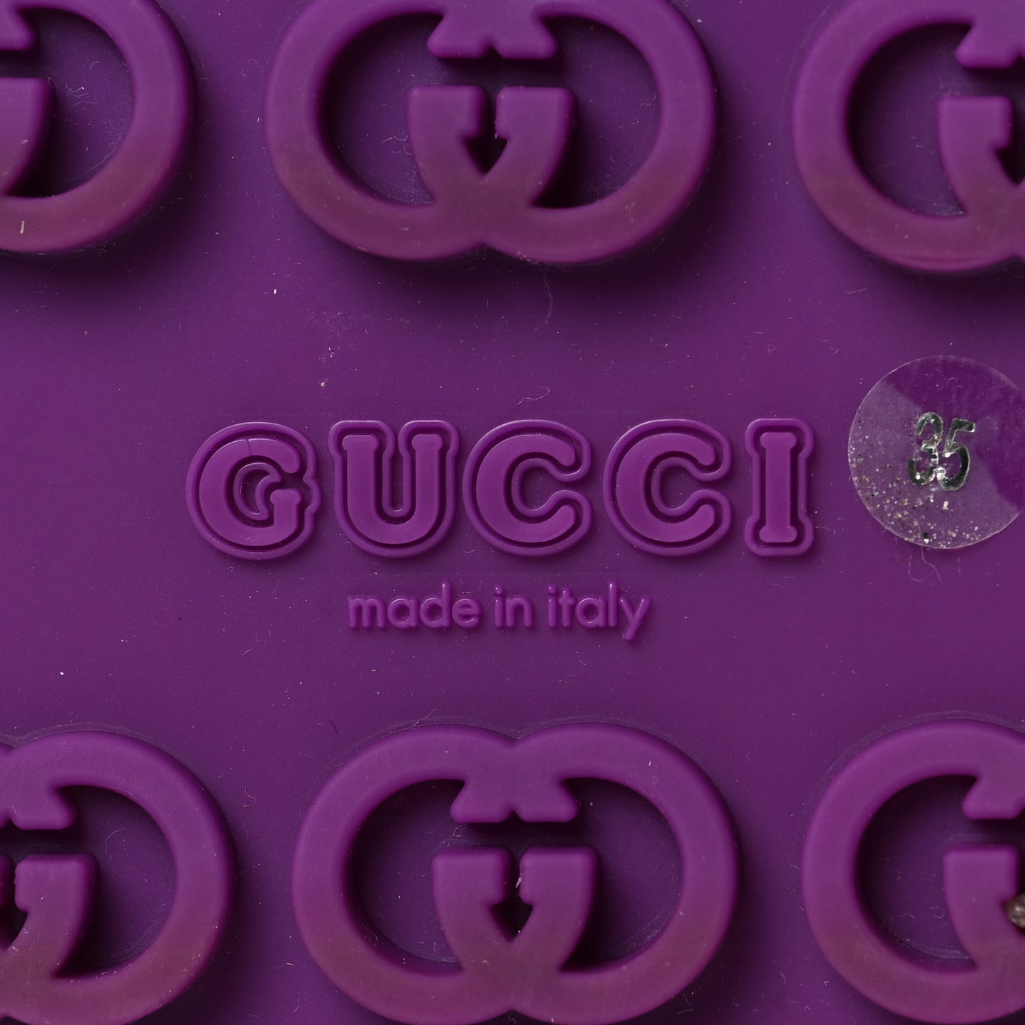 Soft Rubber Womens Interlocking G Platform 42mm Slide Sandals 35 Sugar Pink