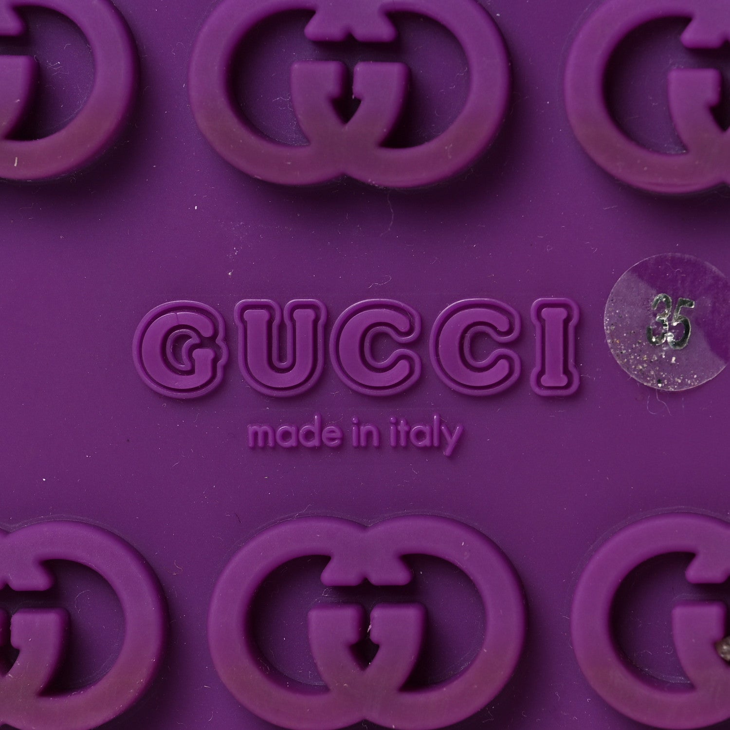 Gucci Soft Rubber Womens Interlocking G Platform 42mm Slide Sandals 35 Sugar Pink 6 of 8