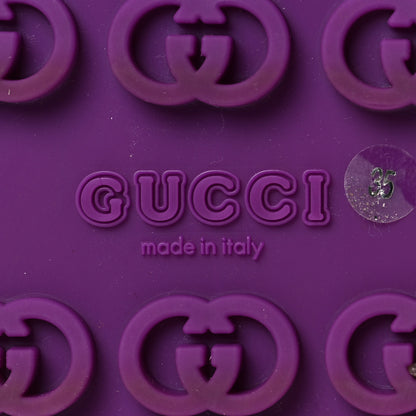 Gucci Soft Rubber Womens Interlocking G Platform 42mm Slide Sandals 35 Sugar Pink 6 of 8