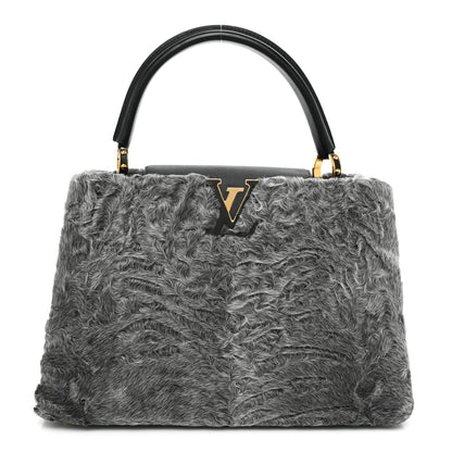 Louis Vuitton Astrakhan Capucines MM Gray 1 of 12