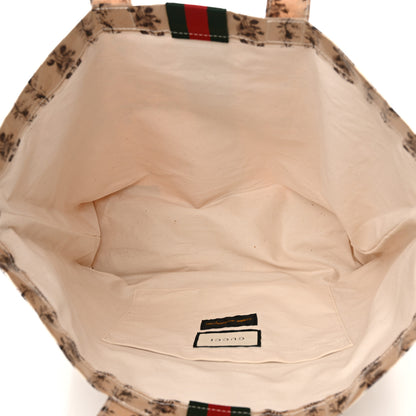 Gucci X COME DE GARCONS Plastic Web Floral Paper Shopper Tote 5 of 13