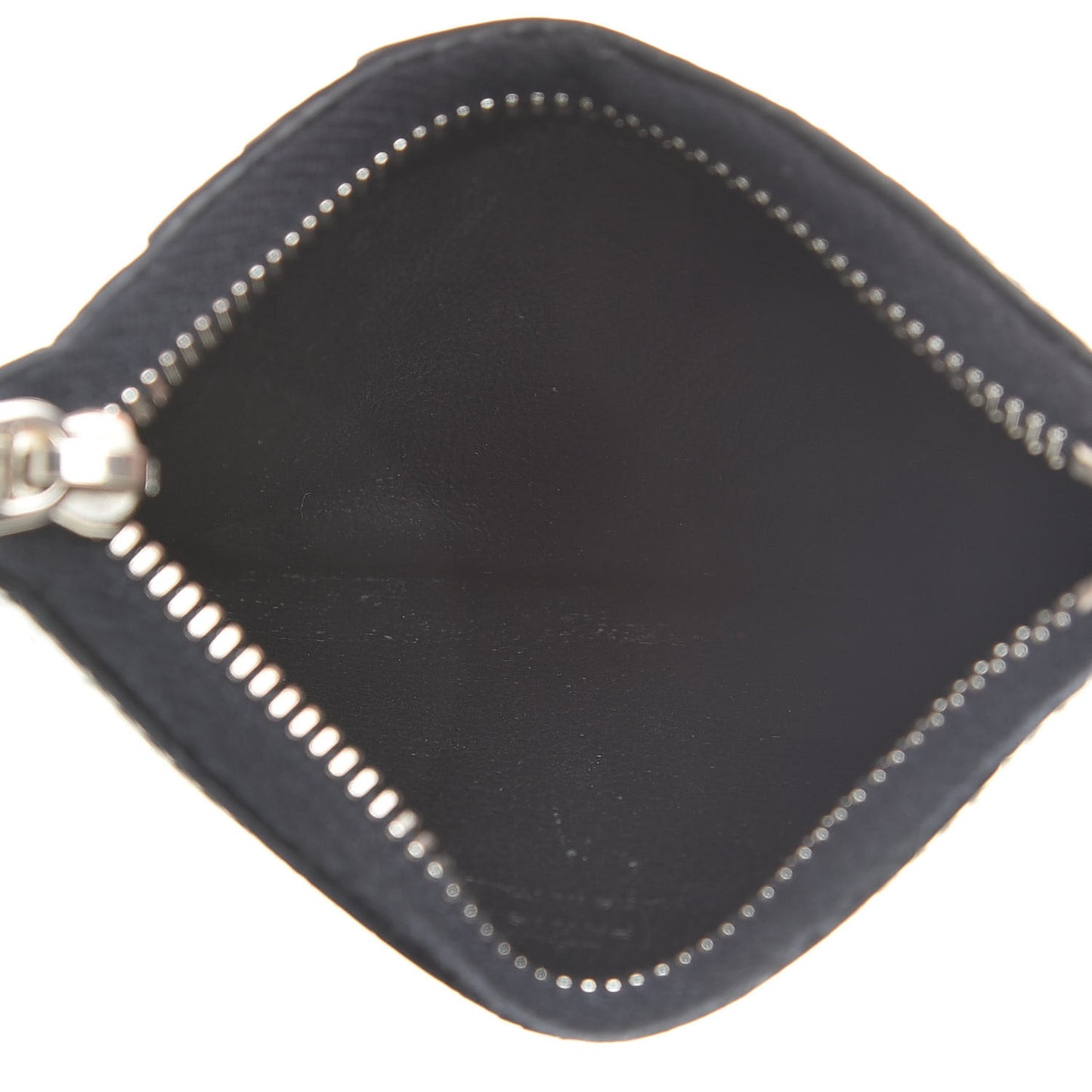 Calfskin Crocodile Embossed 5 Fragments Zip Pouch Card Holder Blue Marine
