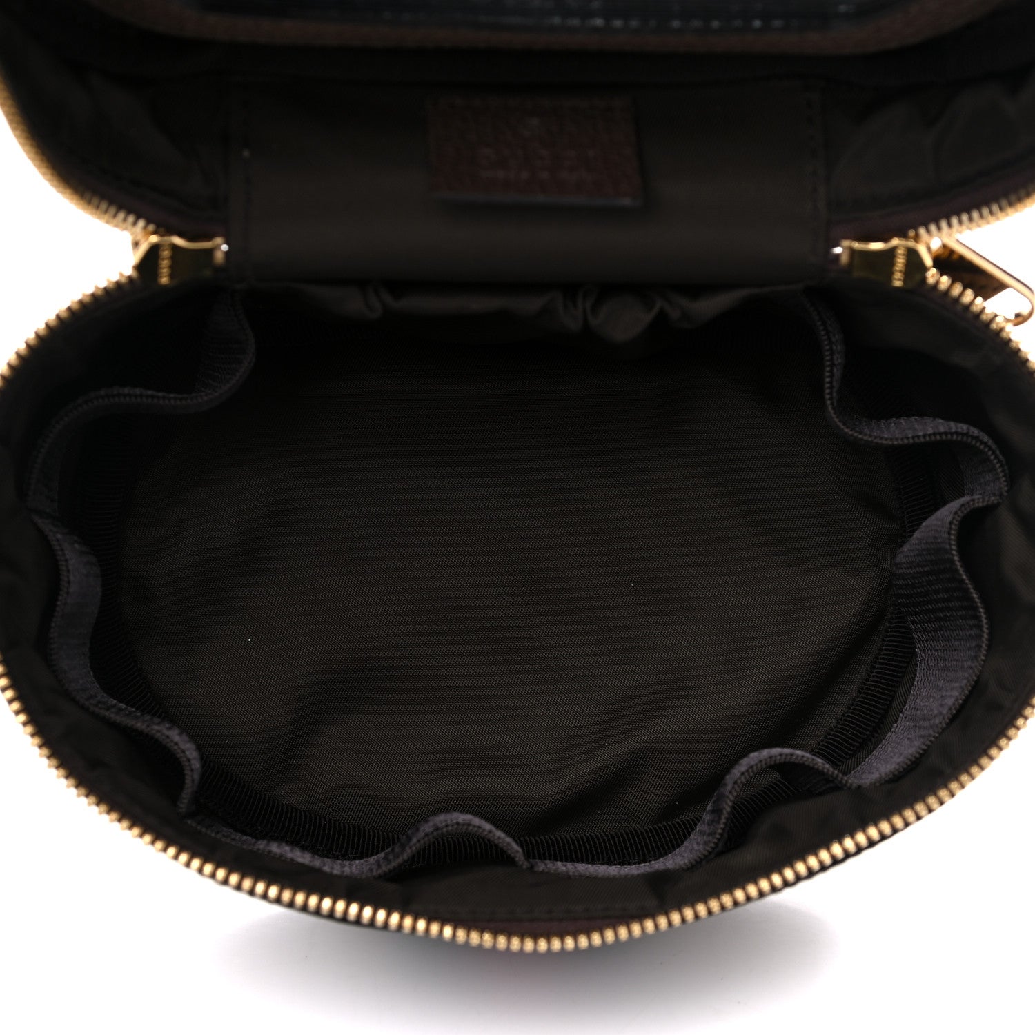 Gucci GG Supreme Monogram Textured Calfskin Web Ophidia Vanity Cosmetic Case Beige Ebony New Acero 7 of 11