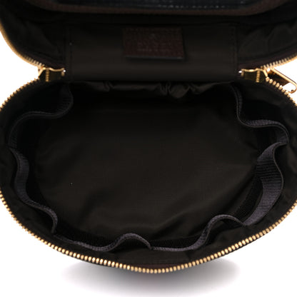 Gucci GG Supreme Monogram Textured Calfskin Web Ophidia Vanity Cosmetic Case Beige Ebony New Acero 7 of 11